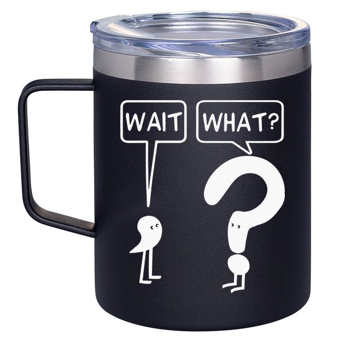 Wait, What Apostrophe Question Mark Funny English Teacher 12oz Stainless Steel Coffee Mug