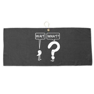 Wait, What Apostrophe Question Mark Funny English Teacher Large Microfiber Waffle Golf Towel