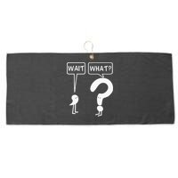 Wait, What Apostrophe Question Mark Funny English Teacher Large Microfiber Waffle Golf Towel