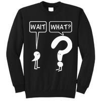 Wait, What Apostrophe Question Mark Funny English Teacher Tall Sweatshirt