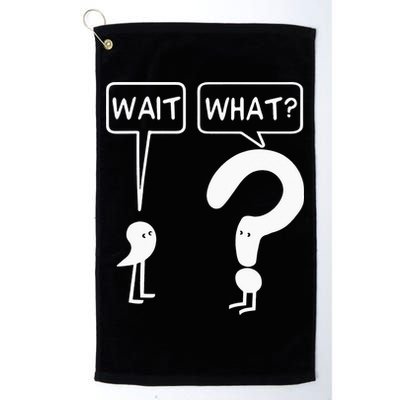 Wait, What Apostrophe Question Mark Funny English Teacher Golf Towel