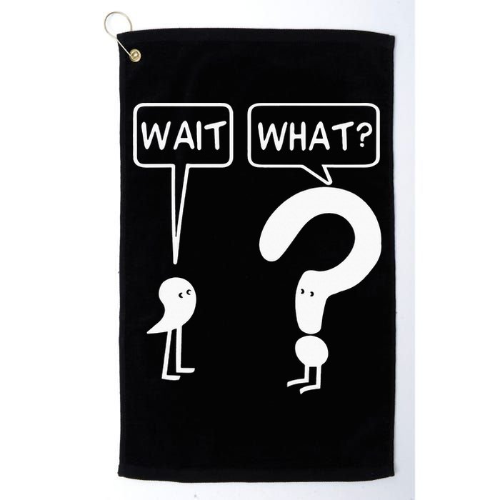 Wait, What Apostrophe Question Mark Funny English Teacher Golf Towel