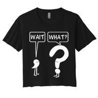 Wait, What Apostrophe Question Mark Funny English Teacher Crop Top