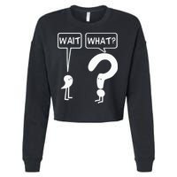 Wait, What Apostrophe Question Mark Funny English Teacher Cropped Pullover Crew