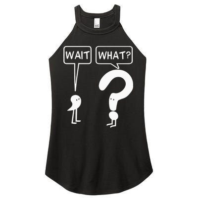 Wait, What Apostrophe Question Mark Funny English Teacher Women's Perfect Tri Rocker Tank