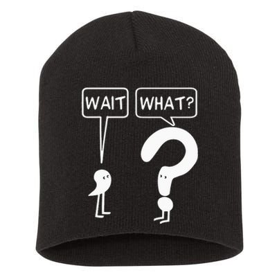 Wait, What Apostrophe Question Mark Funny English Teacher Short Acrylic Beanie