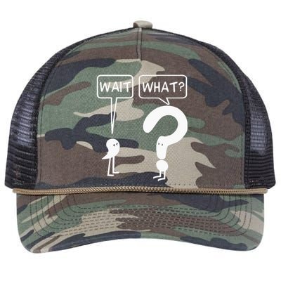 Wait, What Apostrophe Question Mark Funny English Teacher Retro Rope Trucker Hat Cap