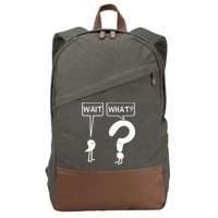 Wait, What Apostrophe Question Mark Funny English Teacher Cotton Canvas Backpack