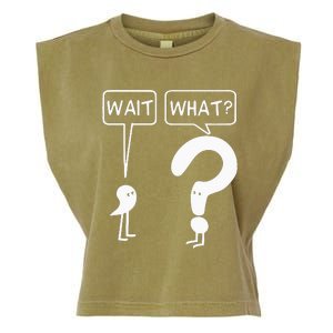 Wait, What Apostrophe Question Mark Funny English Teacher Garment-Dyed Women's Muscle Tee