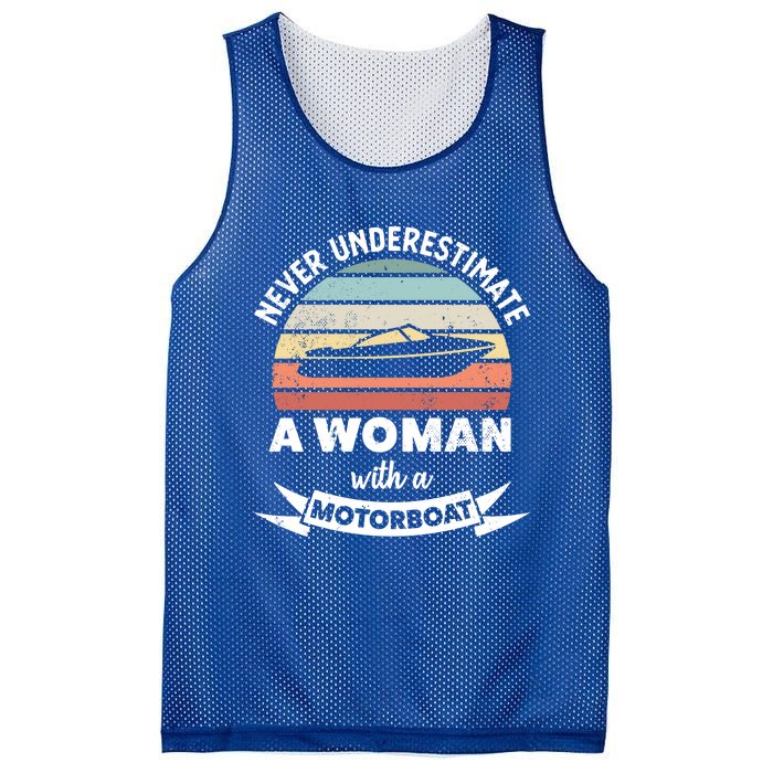 Wo With A Motorboat Funny Boating Gift Mom Gift Mesh Reversible Basketball Jersey Tank