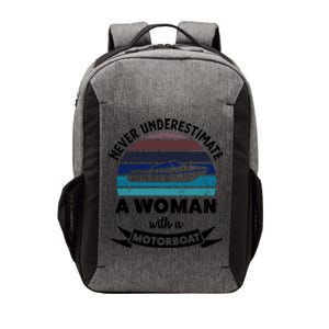 Wo With A Motorboat Funny Boating Funny Gift Mom Cute Gift Vector Backpack