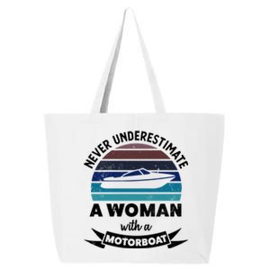 Wo With A Motorboat Funny Boating Funny Gift Mom Cute Gift 25L Jumbo Tote