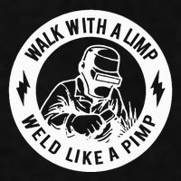 Walk With A Limp Weld Like A Pimp Ladies PosiCharge Tri-Blend Wicking Tank