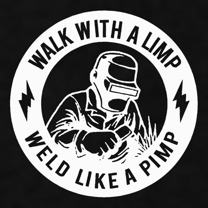 Walk With A Limp Weld Like A Pimp Ladies PosiCharge Tri-Blend Wicking Tank