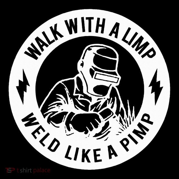 Walk With A Limp Weld Like A Pimp Hooded Wearable Blanket