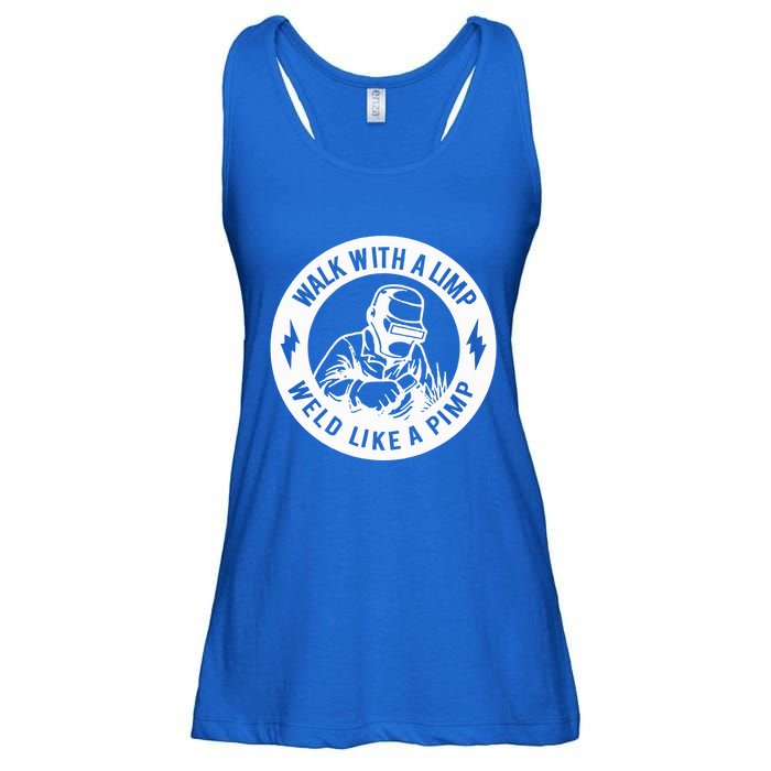 Walk With A Limp Weld Like A Pimp Ladies Essential Flowy Tank