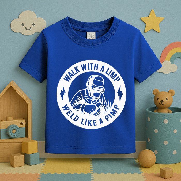 Walk With A Limp Weld Like A Pimp Toddler T-Shirt