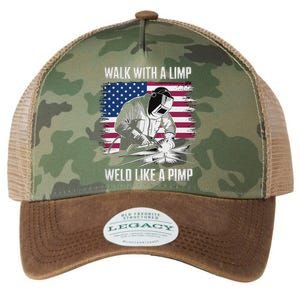 Walk With A Limp Weld Like A Pimp Welding Welder Legacy Tie Dye Trucker Hat