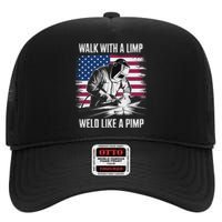 Walk With A Limp Weld Like A Pimp Welding Welder High Crown Mesh Back Trucker Hat