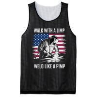 Walk With A Limp Weld Like A Pimp Welding Welder Mesh Reversible Basketball Jersey Tank