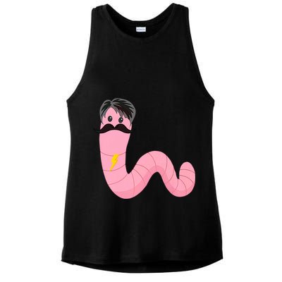 Worm With A Mustache James Tom Ariana Reality Ladies PosiCharge Tri-Blend Wicking Tank