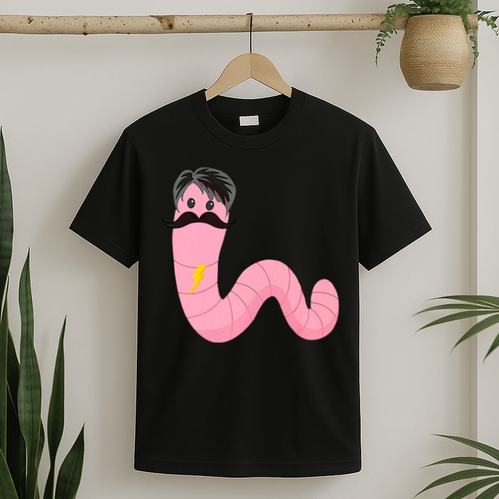 Worm With A Mustache James Tom Ariana Reality T-Shirt