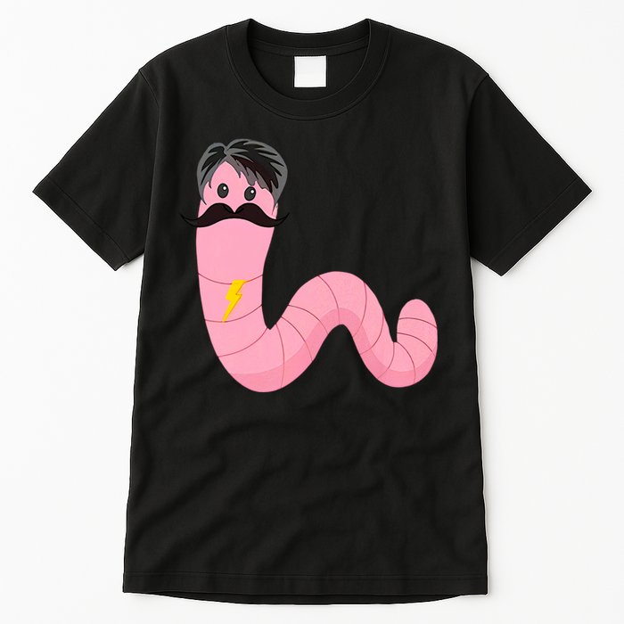 Worm With A Mustache James Tom Ariana Reality Tall T-Shirt
