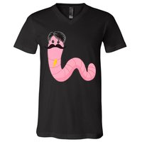 Worm With A Mustache James Tom Ariana Reality V-Neck T-Shirt