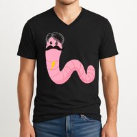 Worm With A Mustache James Tom Ariana Reality V-Neck T-Shirt