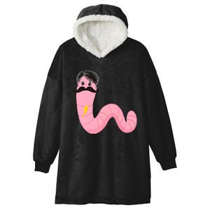 Worm With A Mustache James Tom Ariana Reality Hooded Wearable Blanket