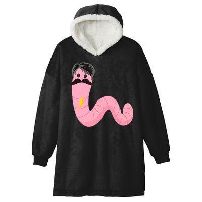 Worm With A Mustache James Tom Ariana Reality Hooded Wearable Blanket