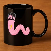 Worm With A Mustache James Tom Ariana Reality 11oz C Handle Ceramic Mug