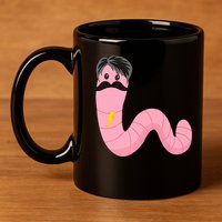 Worm With A Mustache James Tom Ariana Reality 11oz C Handle Ceramic Mug