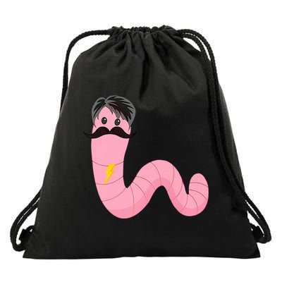 Worm With A Mustache James Tom Ariana Reality Drawstring Bag