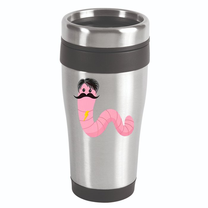 Worm With A Mustache James Tom Ariana Reality 16oz Travel Tumbler