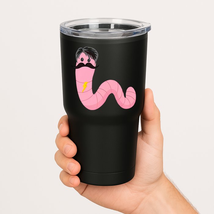 Worm With A Mustache James Tom Ariana Reality Tumbler