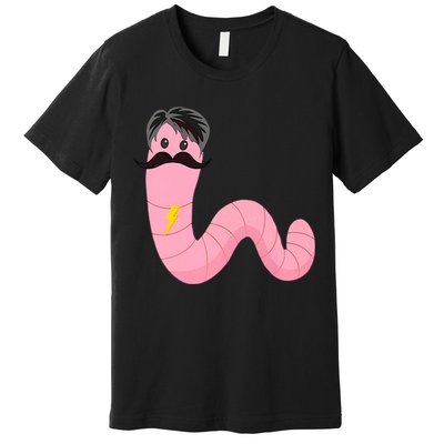 Worm With A Mustache James Tom Ariana Reality Premium T-Shirt