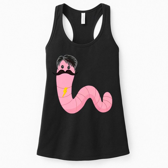 Worm With A Mustache James Tom Ariana Reality Womens Tank Top