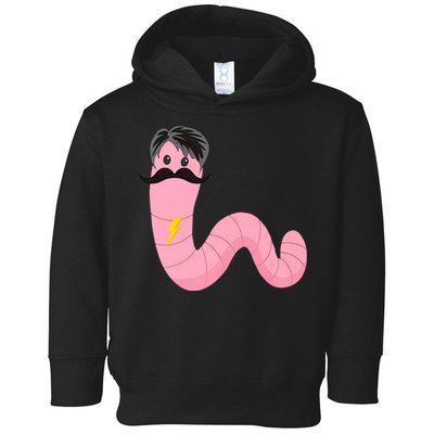 Worm With A Mustache James Tom Ariana Reality Toddler Hoodie