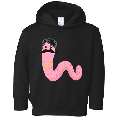 Worm With A Mustache James Tom Ariana Reality Toddler Hoodie