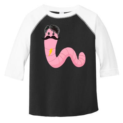Worm With A Mustache James Tom Ariana Reality Toddler Fine Jersey T-Shirt