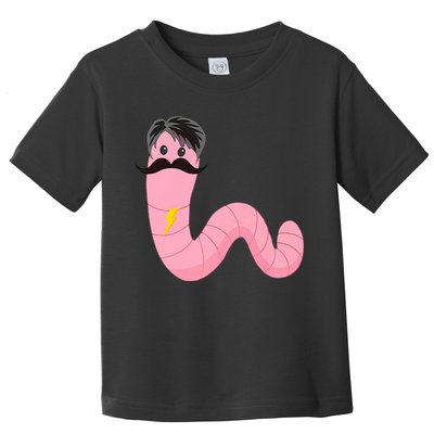 Worm With A Mustache James Tom Ariana Reality Toddler T-Shirt