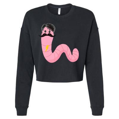 Worm With A Mustache James Tom Ariana Reality Cropped Pullover Crew