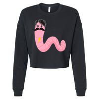Worm With A Mustache James Tom Ariana Reality Cropped Pullover Crew