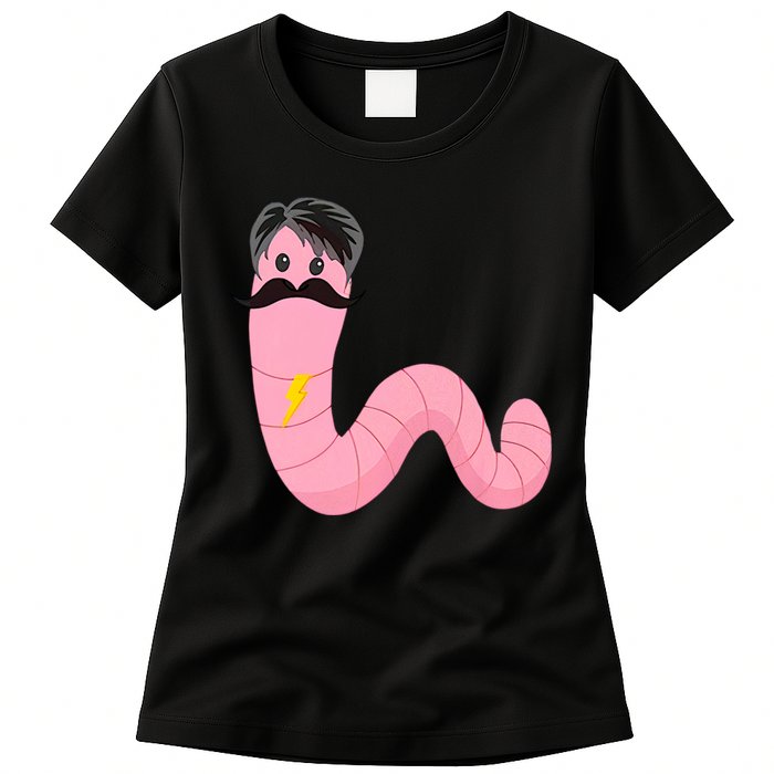 Worm With A Mustache James Tom Ariana Reality Womens T-Shirt