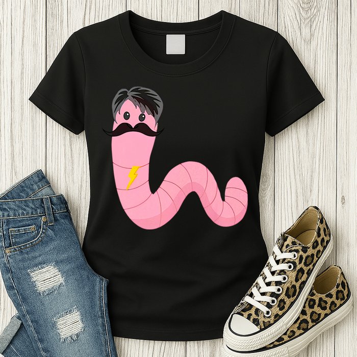 Worm With A Mustache James Tom Ariana Reality Womens T-Shirt