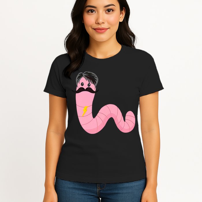 Worm With A Mustache James Tom Ariana Reality Womens T-Shirt