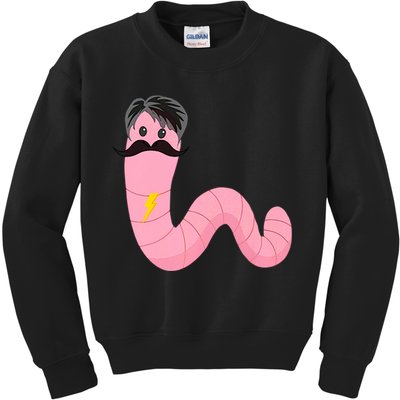 Worm With A Mustache James Tom Ariana Reality Kids Sweatshirt