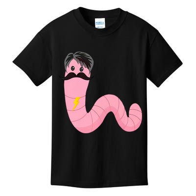 Worm With A Mustache James Tom Ariana Reality Kids T-Shirt