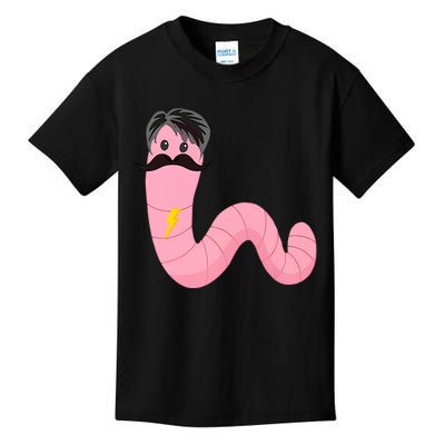 Worm With A Mustache James Tom Ariana Reality Kids T-Shirt